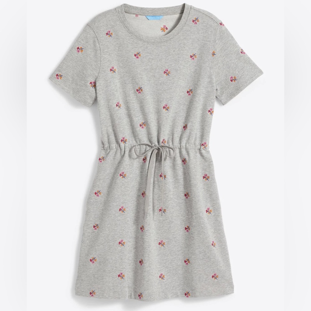 NWT Draper James - Gretchen Sweatshirt Dress in Embroidered Viola 1X